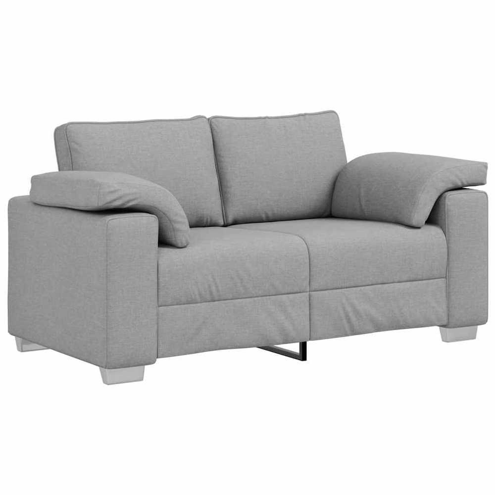 Sofa 3 vnt. Debesų pilka Lino mišinio audinys
