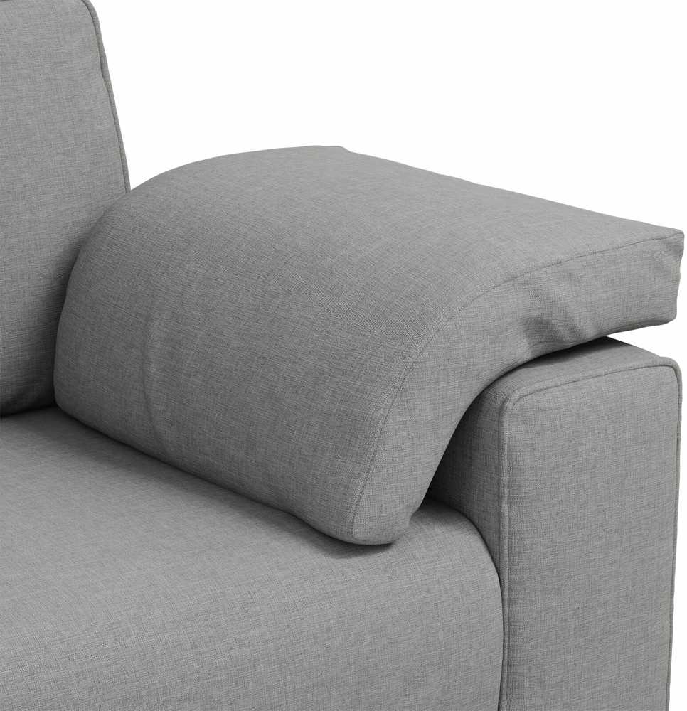 Sofa 3 vnt. Debesų pilka Lino mišinio audinys