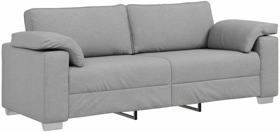 Sofa 3 vnt. Debesų pilka Lino mišinio audinys