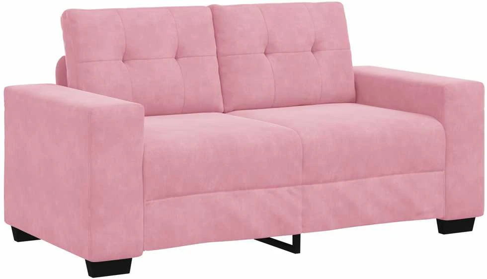 Sofa Sofos komplektas 3 vnt. Rožinė Aksomas