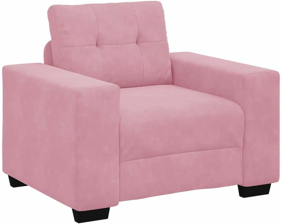 Sofa Sofos komplektas 3 vnt. Rožinė Aksomas