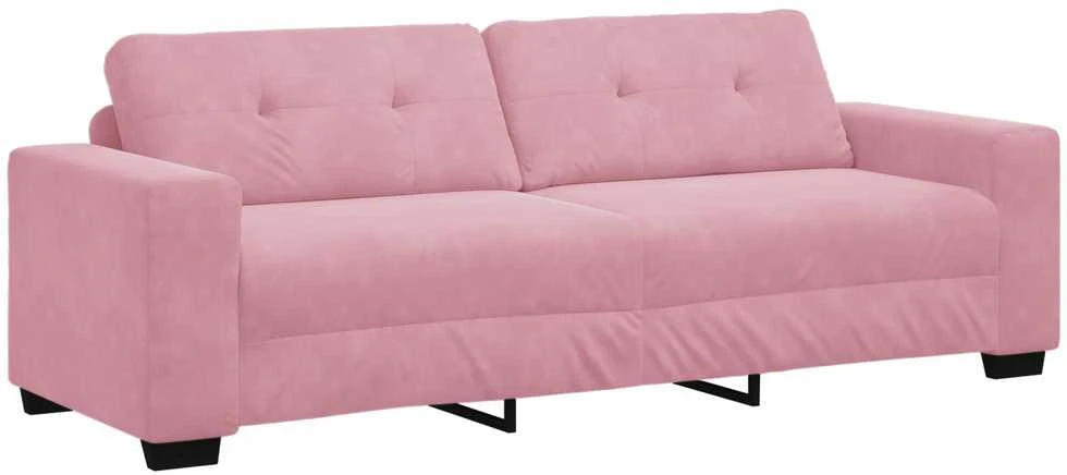 Sofa Sofos komplektas 3 vnt. Rožinė Aksomas