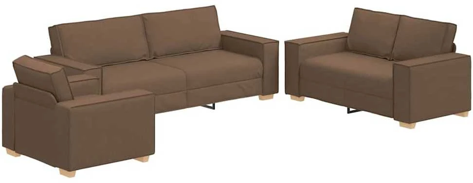 Sofa 3 vnt. Ruda Lino mišinio audinys