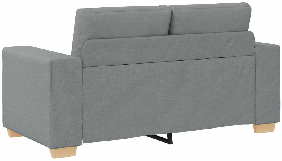 Sofa 3 pcs Šviesiai pilka 221 x 80 x 80 cm Lino mišinio audinys