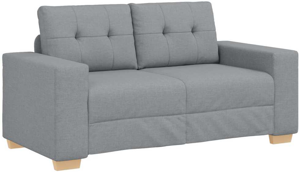Sofa 3 pcs Šviesiai pilka 221 x 80 x 80 cm Lino mišinio audinys