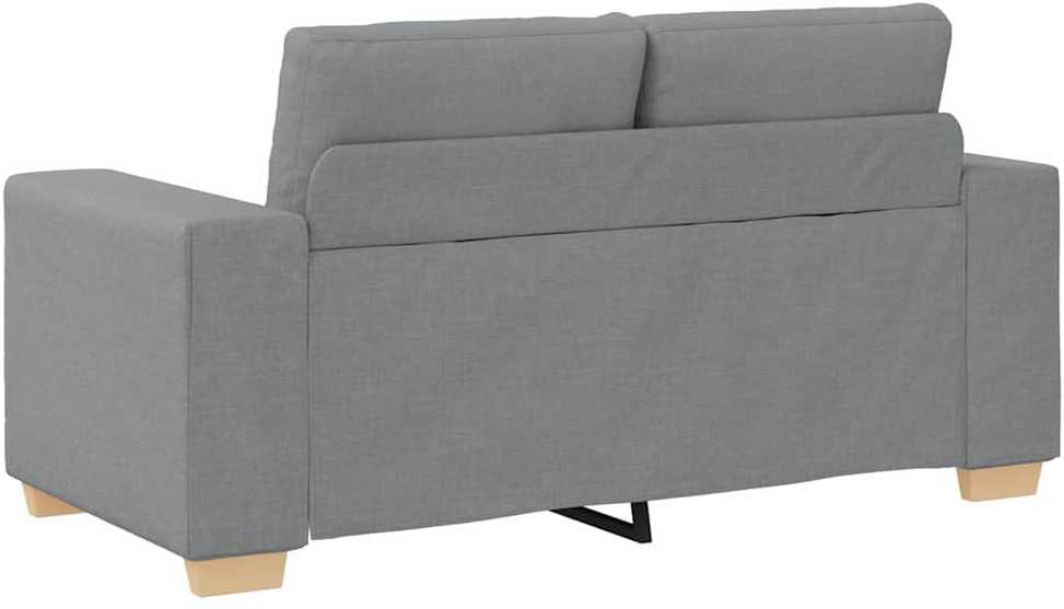 Sofa 3 pcs Šviesiai pilka 221 x 80 x 80 cm Lino mišinio audinys