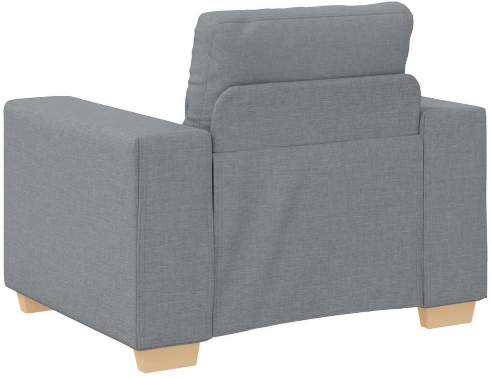 Sofa 3 pcs Šviesiai pilka 221 x 80 x 80 cm Lino mišinio audinys