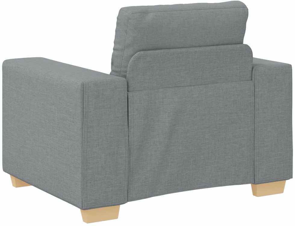 Sofa 3 pcs Šviesiai pilka 221 x 80 x 80 cm Lino mišinio audinys
