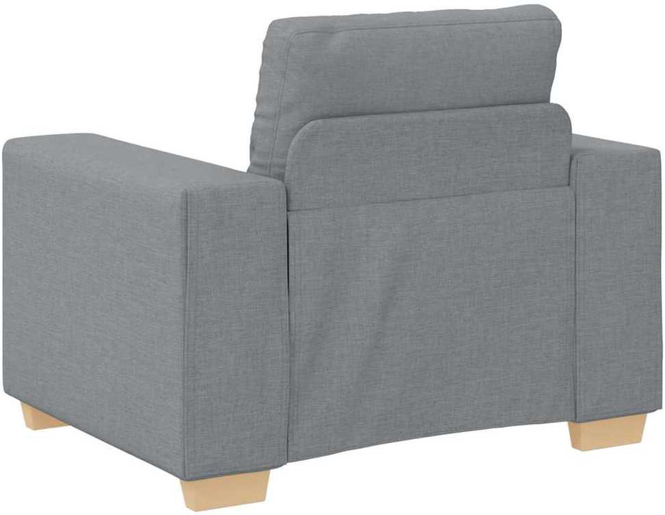 Sofa 3 pcs Šviesiai pilka 221 x 80 x 80 cm Lino mišinio audinys