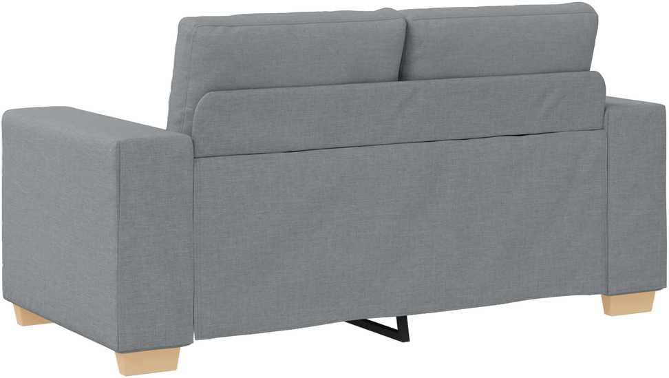 Sofa 3 pcs Šviesiai pilka 221 x 80 x 80 cm Lino mišinio audinys