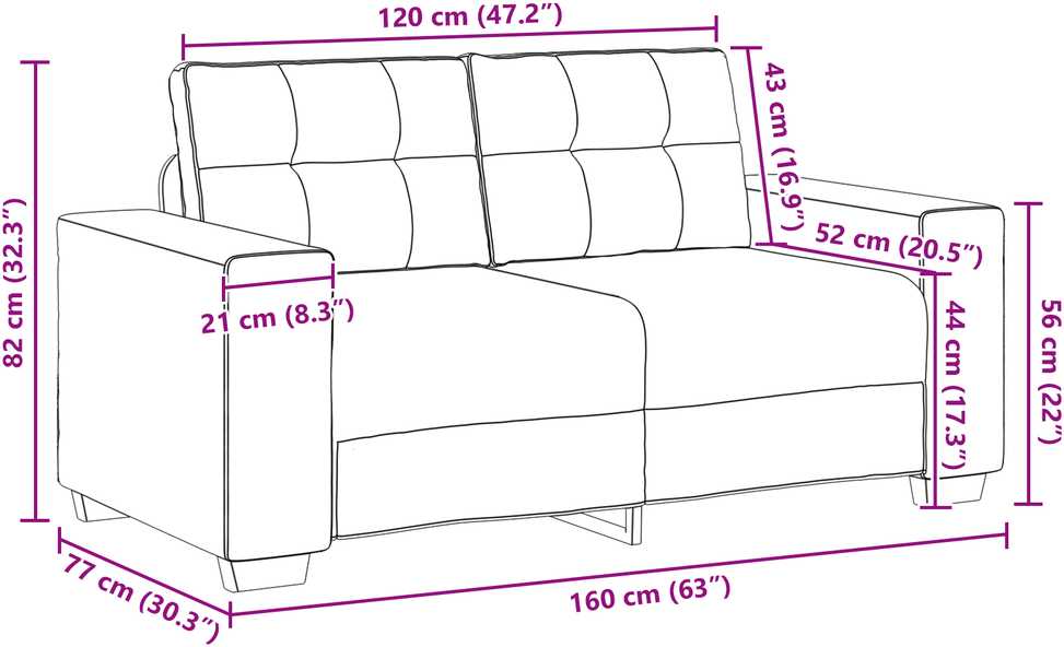 Sofa 3 pcs Šviesiai pilka 221 x 80 x 80 cm Lino mišinio audinys