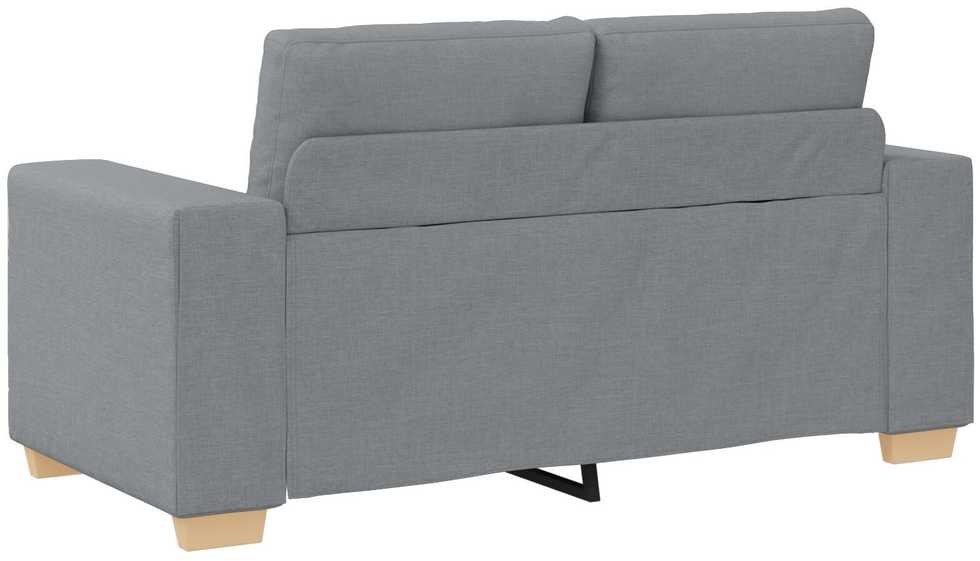 Sofa 3 pcs Šviesiai pilka 221 x 80 x 80 cm Lino mišinio audinys