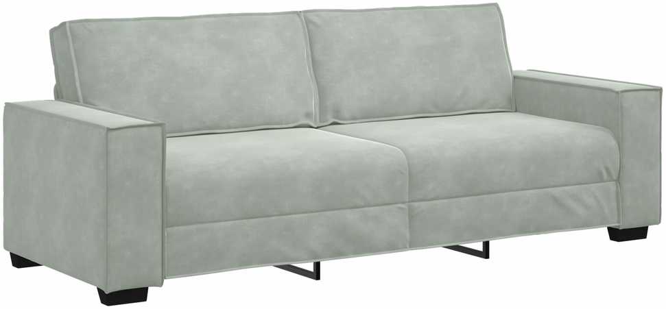 Sofa 3 vnt. Šviesiai pilka Lino mišinio audinys