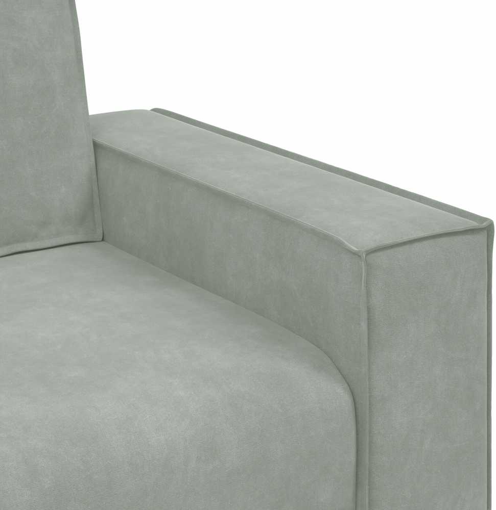 Sofa 3 vnt. Šviesiai pilka Lino mišinio audinys