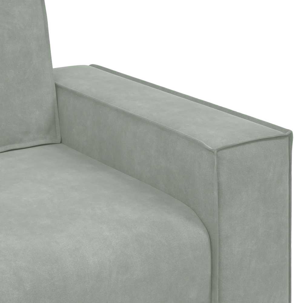 Sofa 3 vnt. Šviesiai pilka Lino mišinio audinys