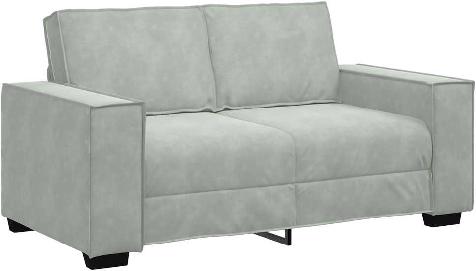 Sofa 3 vnt. Šviesiai pilka Lino mišinio audinys