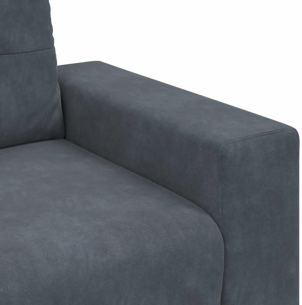 Sofa Sofos komplektas 3 vnt. Tamsiai pilka Aksomas