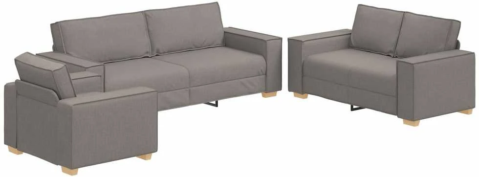 Sofa 3 vnt. Tortora Lino mišinio audinys