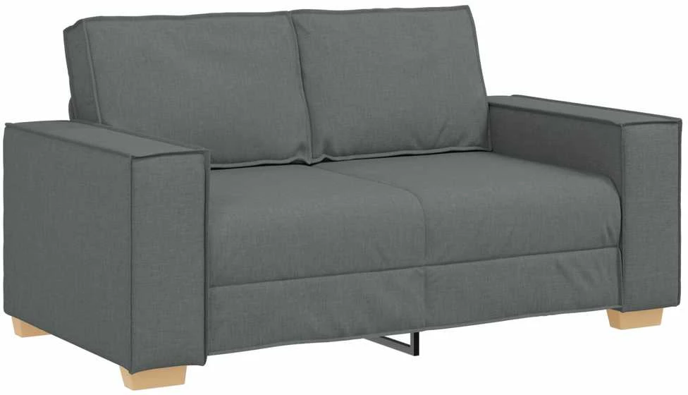 Sofa 3 vnt. Tamsiai pilka Lino mišinio audinys