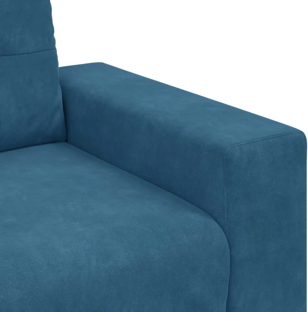 Sofa Sofos komplektas 3 vnt. Mėlyna Aksomas