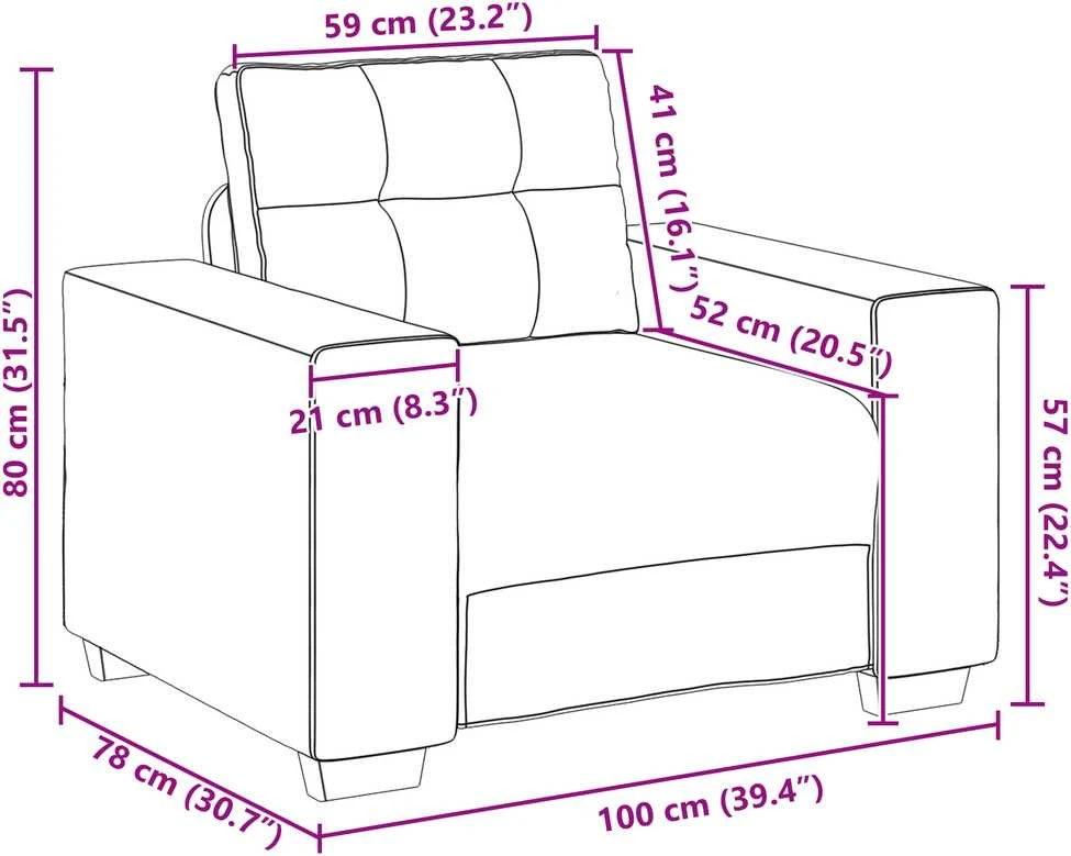 Sofa Sofos komplektas 3 vnt. Mėlyna Aksomas