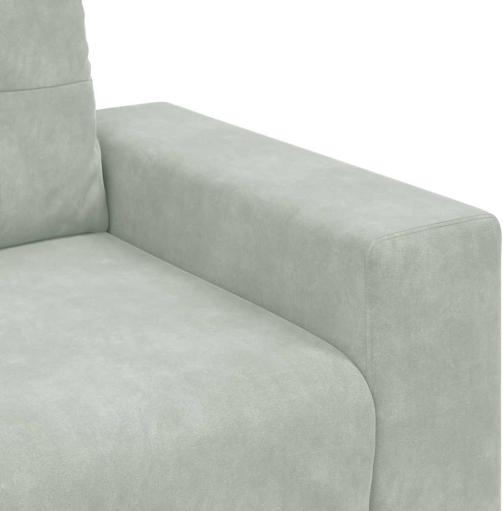 Sofa Sofos komplektas 3 vnt. Šviesiai pilka Aksomas