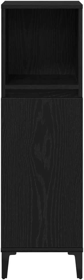 Vonios baldų rinkinys 3 vnt. Juodas ąžuolas 30 x 30 x 180 cm