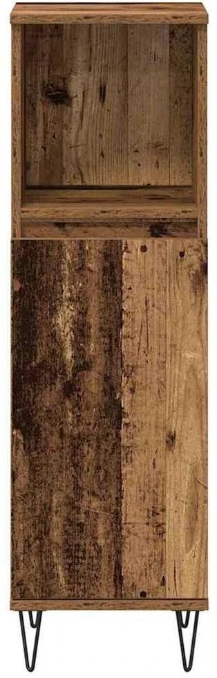 Vonios baldų rinkinys 3 vnt. Senovinis medis 30 x 30 x 180 cm