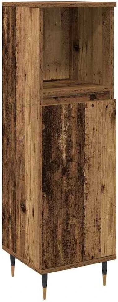 Vonios baldų rinkinys 3 vnt. Senovinis medis 30 x 30 x 180 cm