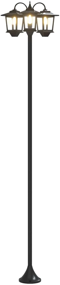Pakabinamas šviestuvas 3-Head Lamp Post Juoda 16 x 16 x 187 cm Aliuminis ir ABS