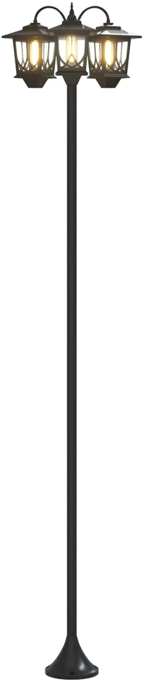 Pakabinamas šviestuvas 3-Head Lamp Post Juoda 16 x 16 x 187 cm Aliuminis ir ABS