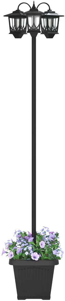 Pakabinamas šviestuvas 3-Head Lamp Post Juoda 32 x 32 x 188 cm Aliuminis ir ABS