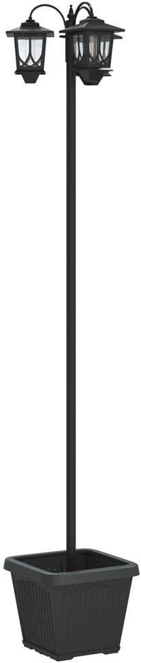 Pakabinamas šviestuvas 3-Head Lamp Post Juoda 32 x 32 x 188 cm Aliuminis ir ABS