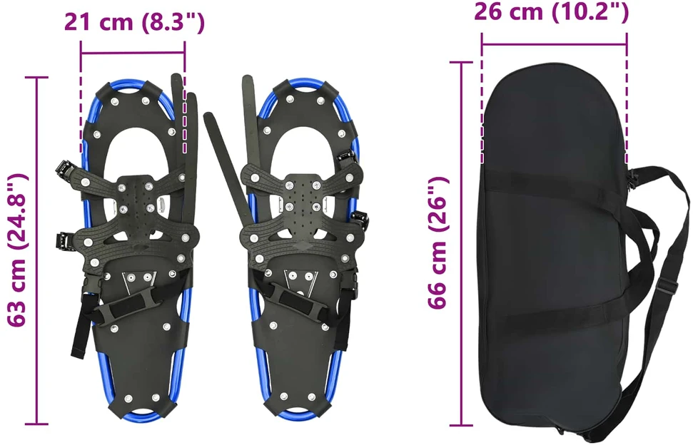 3 in 1 sniego batai Mėlyna ir juoda 63 x 21 cm