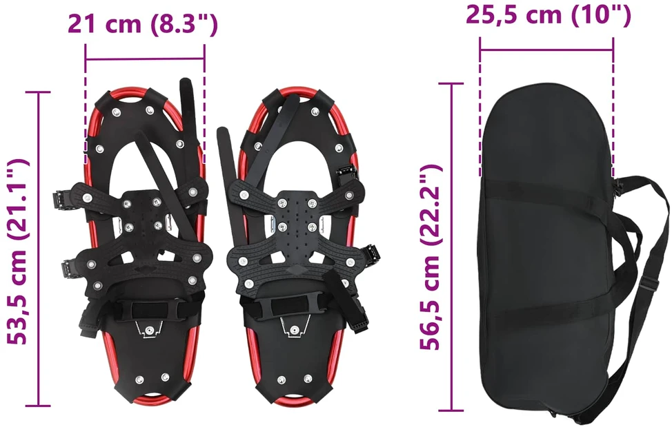 3 in 1 sniego batai Raudona ir Juoda 53,5 x 21 cm
