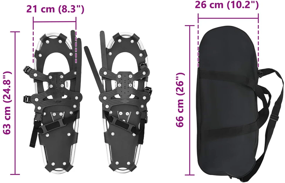 3 in 1 sniego batai Sidabrinė ir juoda 63 x 21 cm