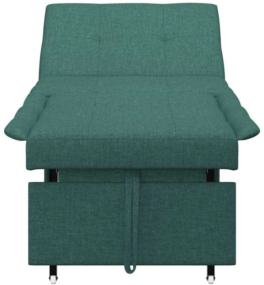 Ištraukiama sofa-lova Tamsiai žalia 194 x 50 x 82 cm audinys