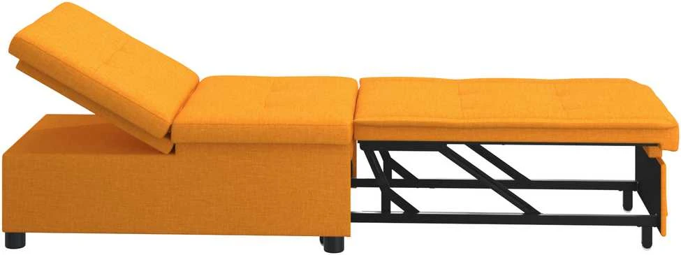 Ištraukiama sofa-lova Tamsiai geltona 194 x 50 x 82 cm audinys