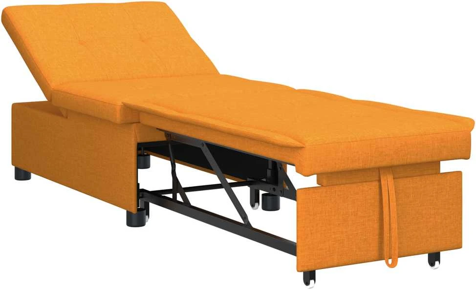 Ištraukiama sofa-lova Tamsiai geltona 194 x 50 x 82 cm audinys