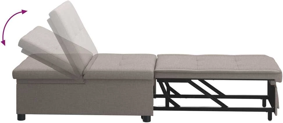 Ištraukiama sofa-lova Taupe 194 x 50 x 82 cm audinys
