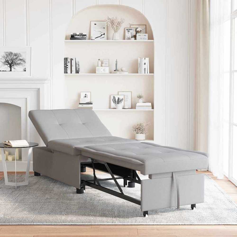 Ištraukiama sofa-lova Pilka 194 x 50 x 82 cm audinys