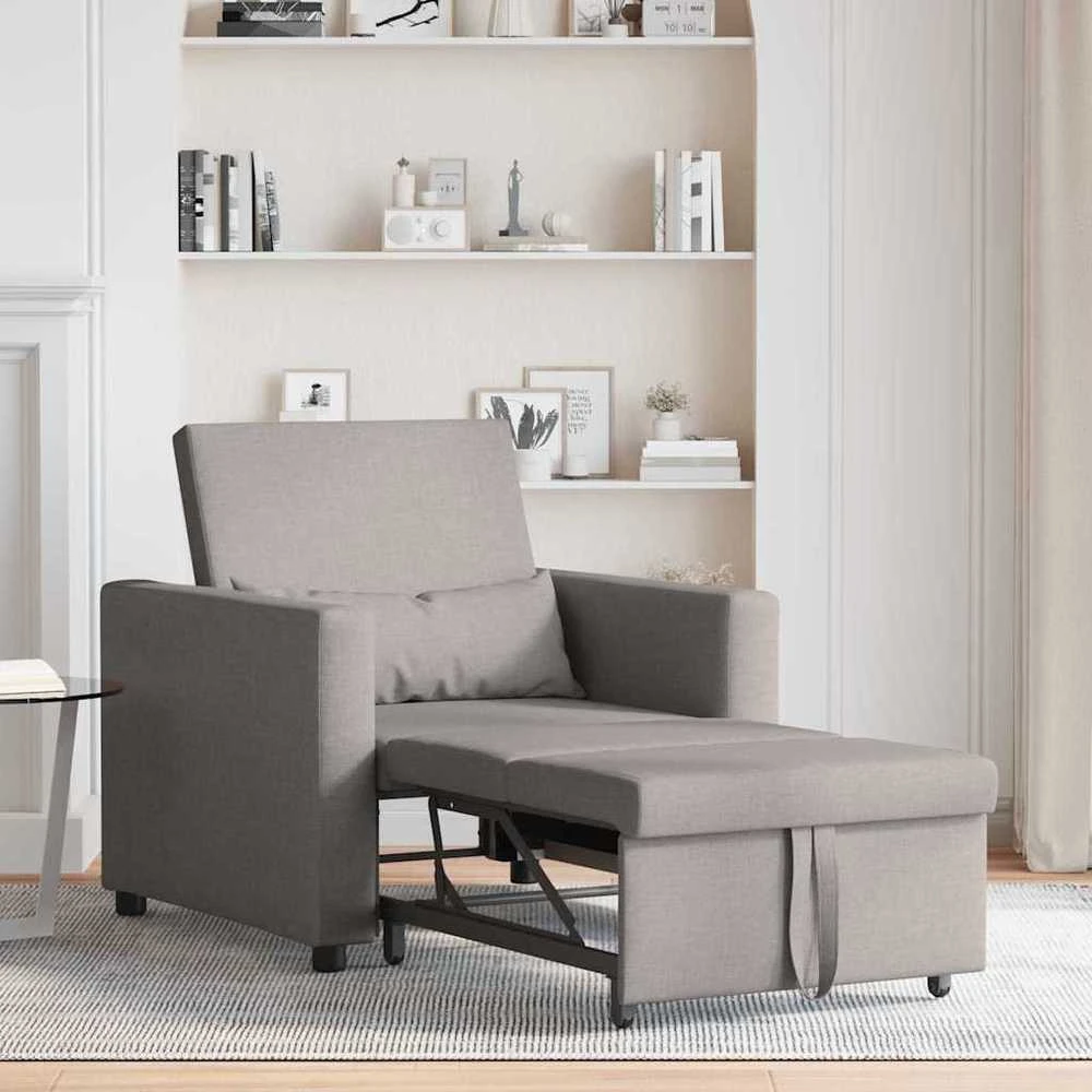 Ištraukiamas sofa-lova vienvietis Tortora audinys