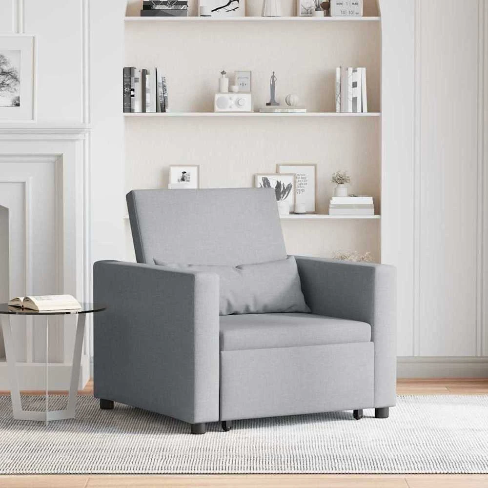 Ištraukiamas sofa-lova vienvietis Šviesiai pilka audinys