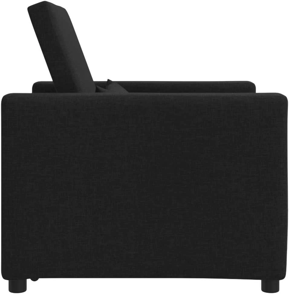 Ištraukiamas sofa-lova vienvietis Juoda 90 x 165 x 87 cm