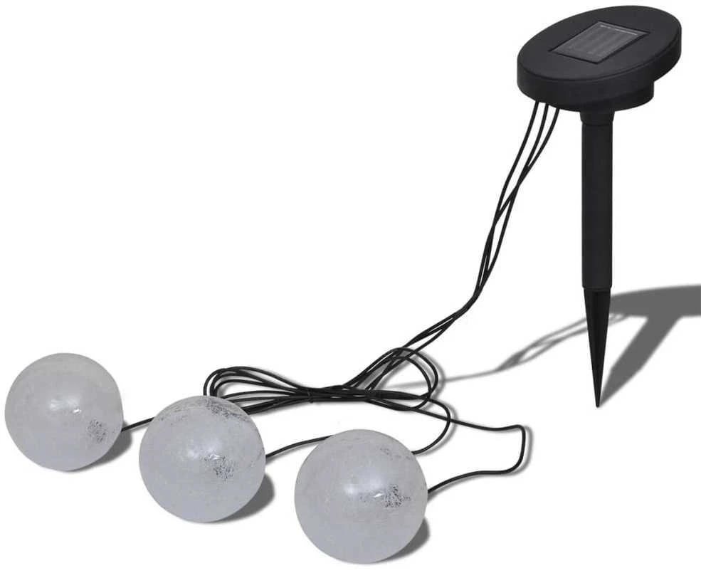 3 LED Tvenkinio Šviestuvai Plaukiojantys Burbulai su Saulės Elementais