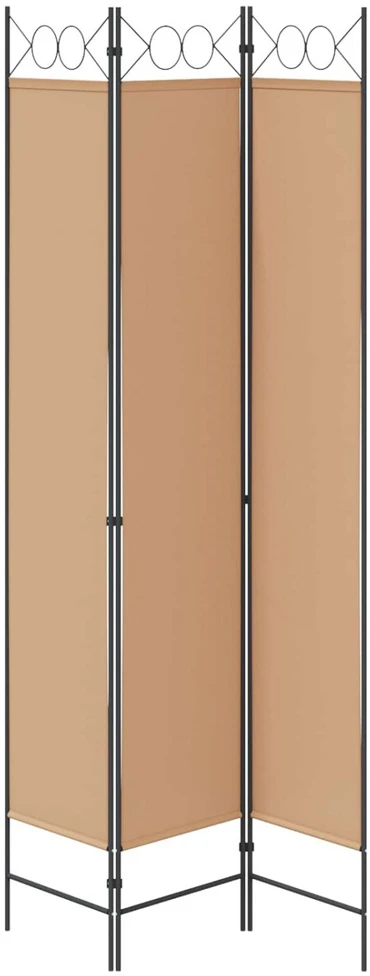 3-panelis kambario skirstytuvas Smėlio 120 x 220 cm Audinys