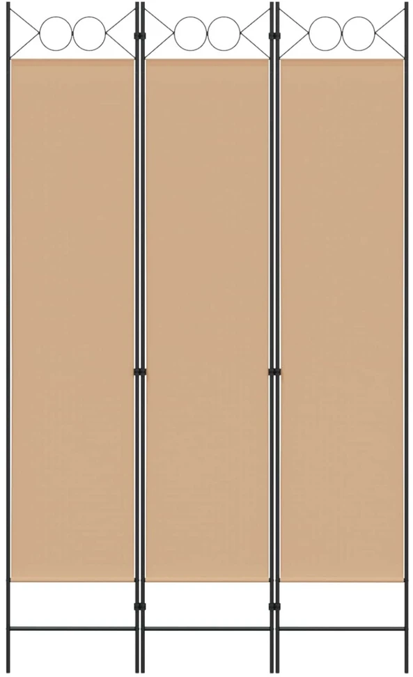 3-panelis kambario skirstytuvas Smėlio 120 x 200 cm Audinys
