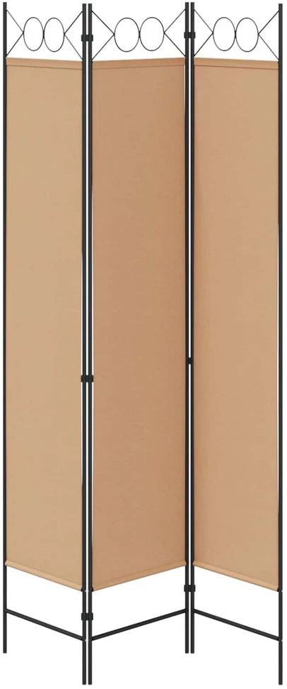 3-panelis kambario skirstytuvas Smėlio 120 x 200 cm Audinys
