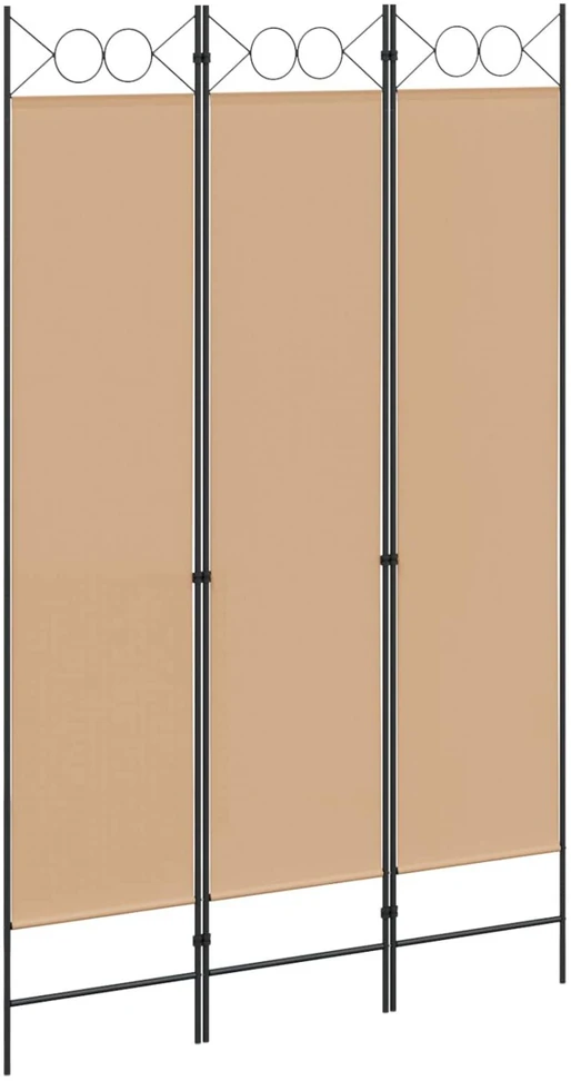 3-panelis kambario skirstytuvas Smėlio 120 x 200 cm Audinys
