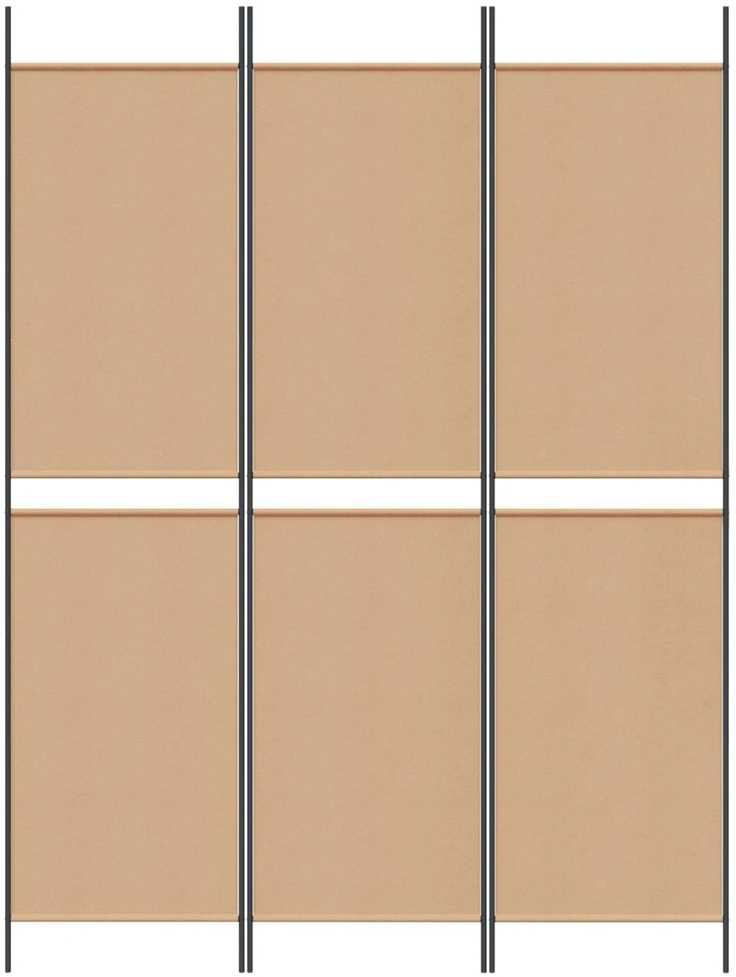 3-panelis kambario skirstytuvas Smėlio 150 x 200 cm Audinys